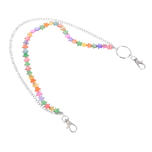 OHPHCALL Vintage Punk Hüftkette mit Sternförmigen Farbigen Muscheln Doppellagige Metall Taillenkette für Jeans und Kleider Handgefertigte Hüftmode Trendiges Accessoire für Strand und Party von OHPHCALL