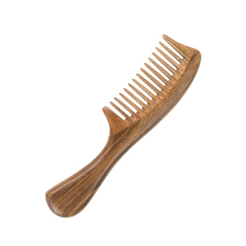 OHPHCALL Vintage Sandelholz Kamm Breitzahn-haarbürste Für Damen Tragbarer Natürlicher Kamm Zur Pflege Lockiger Haare Sanfte Massage Für Kopfhaut Und Haarpflege Für Unterwegs Gesund Und von OHPHCALL