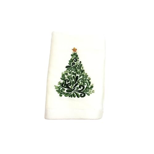 OHPHCALL Weihnachtliches Handtuch Aus Mit Gesticktem Weihnachtsbaum Exquisites Gesichtstuch Für Die Gesichtsreinigung Kreatives Weihnachtsgeschenk Für Zuhause von OHPHCALL