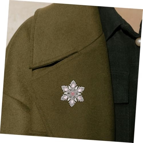 OHPHCALL Weihnachtsbrosche Schneeflocke Strass Schmuck Pin für Anzug Mantel Pullover Unisex Modisch Leicht Vielseitig Festliche Büro Party Accessoire OHPHCALL Weihnachtsbrosche Schneeflocke Strass Schmuck Pin für Anzug Mantel Pullover Unisex Modisch Leicht Vielseitig Festliche Büro Party Accessoire von OHPHCALL