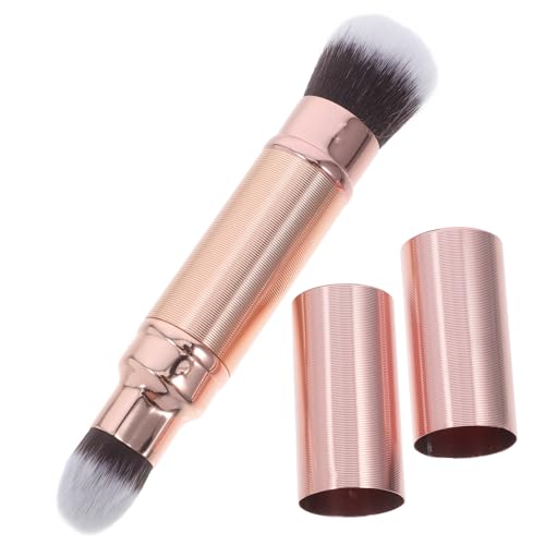 OHPHCALL Doppelseitiger Make up Pinsel Einziehbarer Puderpinsel Für Concealer Und Foundation Kompakt Für Reisen Roségold Kosmetikwerkzeug Für Frauen von OHPHCALL