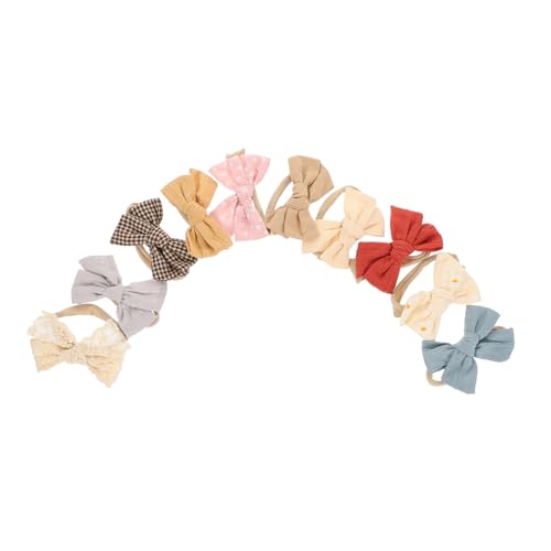 OHPHCALL 10stücke Mädchen Haarbänder Mit Schleife Weiche Elastische Kopfbedeckung Für Neugeborene Und Kleinkinder Für Jeden Anlass Und Süße Looks von OHPHCALL