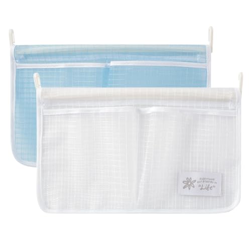 OHREN 2 pcs Kühlschrank Door Organizer mit anschließen, Refrigerator Door Mesh Tasche, Partition Layer Organizer, Schublade Organizer, Aufbewahrungsbox (13X22cm) von OHREN
