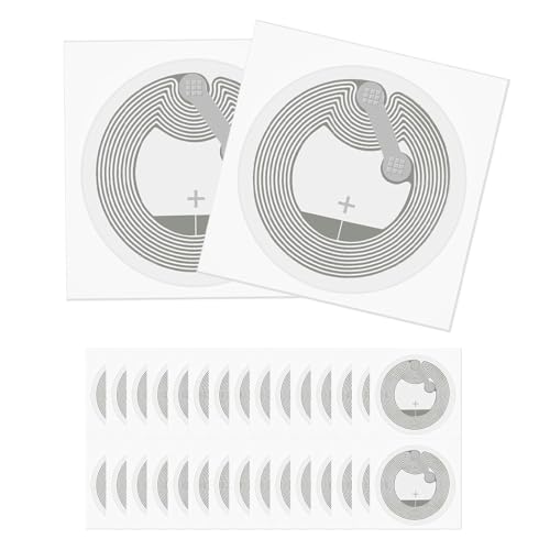 OHREN 30 Stück NFC Tag Sticker Ntag215 Programmierbar Wiederbeschreibbar RFID Aufkleber Tags für Alle NFC-Fähigen Handys und Geräte (25mm) (504 Bytes) von OHREN