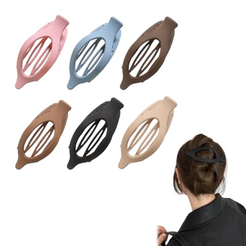 OHREN 4 Stück Haarklammern für Damen,Französisches Haarspangen Flach Sicherer Halt Innenzähne Haar Krallen Rutschfeste Haarklammer Starker Halt Groß Haarklammer für Dünnes Haar und Dickes Haar von OHREN