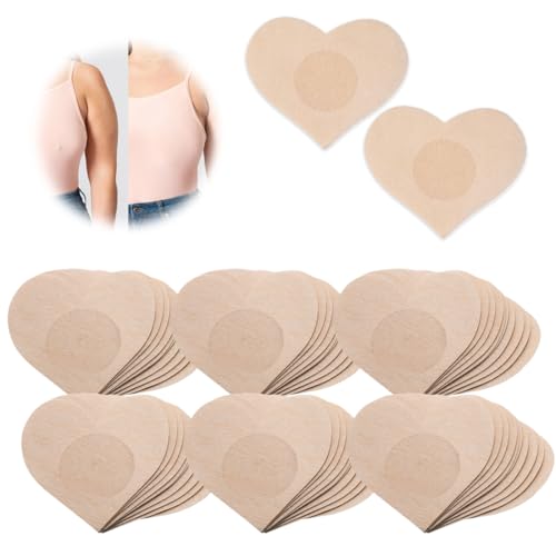 OHREN 60 Stück Selbstklebende Nipple Patches, Unsichtbare Nippelabdeckungen, Einweg Nipple Abdeckungen für Frauen, Sticker in Round & Flower Form von OHREN