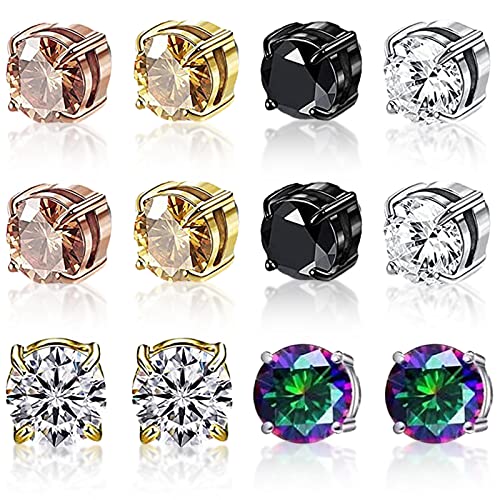 Magnet Ohrringe Zum Abnehmen 6 Paare Magnetische Akupressur LymphflüSsigkeit Magnetohring Lymphdrainage Damen Akupunktur Zunis Ohrring Magnettherapie Lymph Magnetfeldtherapie Abnehm LympfflüSsigkeit von OHSN
