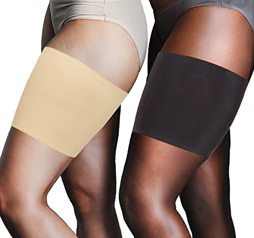 OHWHOA Oberschenkelbänder Elastic Thigh Bands Schenkelschoner damen anti scheuern oberschenkel oberschenkel reiben Prevent Friction (2 pairs) von OHWHOA