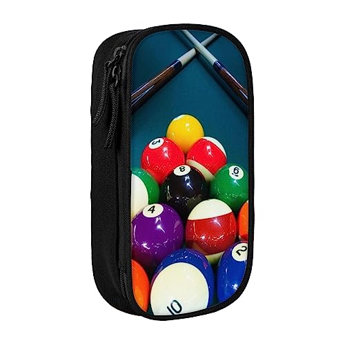 OHWODA Billard-bedrucktes Federmäppchen mit großer Kapazität, langlebiges Federmäppchen, tragbare Schreibwarentasche, Schreibtisch-Organizer von OHWODA