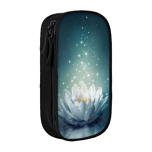 OHWODA Magic Lotus Floral Printed Large capacity pencil case, durable pencil bag,portable stationery bag,desk organizer von OHWODA