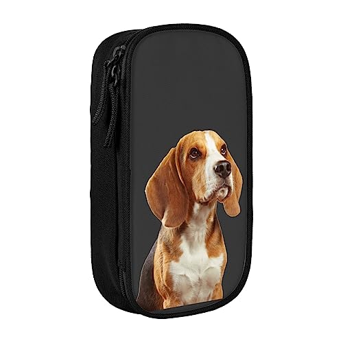 OHWODA Niedliches Federmäppchen mit Beagle-Motiv, großes Fassungsvermögen, langlebiges Federmäppchen, tragbare Schreibwarentasche, Schreibtisch-Organizer von OHWODA