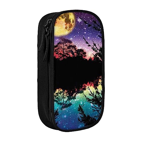 OHWODA Night Sky with Trees printed Large capacity pencil case, durable pencil bag,portable stationery bag,desk organizer von OHWODA