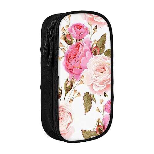 OHWODA Rose Flower Printed Large capacity pencil case, durable pencil bag,portable stationery bag,desk organizer von OHWODA