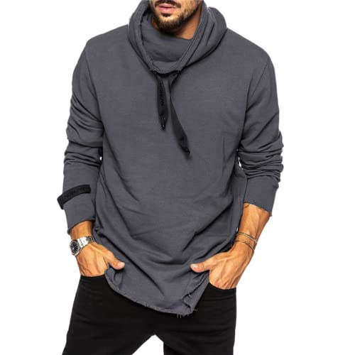 Herren-Sweatshirts mit Kapuze lockerer Hoodie Mantel Oberbekleidung Herren-Sweatshirt Pullover Pullover Arbeits- Freizeit-Sweatshirt einfarbiges Herren-Pullkragen-Sweatshirt Winter-Thermo-Sweatshirts von OHXSM