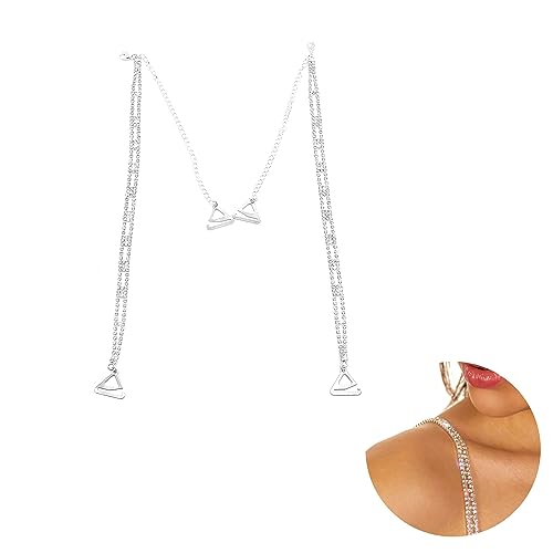 OHYER BH Schultergurt Körperzubehör Glitzernde Strass BH Träger Schmetterling BH Träger Kristall Silber Dichter Bohrer Schnalle aus Metall Zubehör Für Hosenträger Röhrenwesten Kleider Badeanzüge (1＃) von OHYER