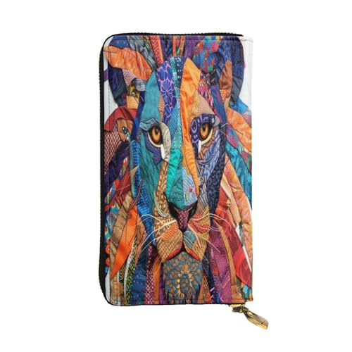 OIBNKCN Bunte, feierliche Geldbörse aus hochwertigem Leder mit Metallreißverschluss, mehrere Kartenfächer, Bargeldfächer, ideales Geschenk für Sie oder Ihn von OIBNKCN