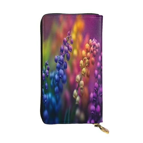 OIBNKCN Bunte silberne Geldbörse aus hochwertigem Leder mit Metallreißverschluss, mehrere Kartenfächer, Bargeldfächer, ideales Geschenk für Sie oder Ihn von OIBNKCN