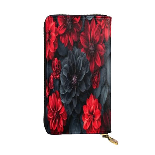 OIBNKCN Die dunkelrosafarbene Premium-Ledergeldbörse mit Metall-Reißverschluss, mehrere Kartenfächer und Bargeldfächer, ideales Geschenk für Sie oder Ihn von OIBNKCN