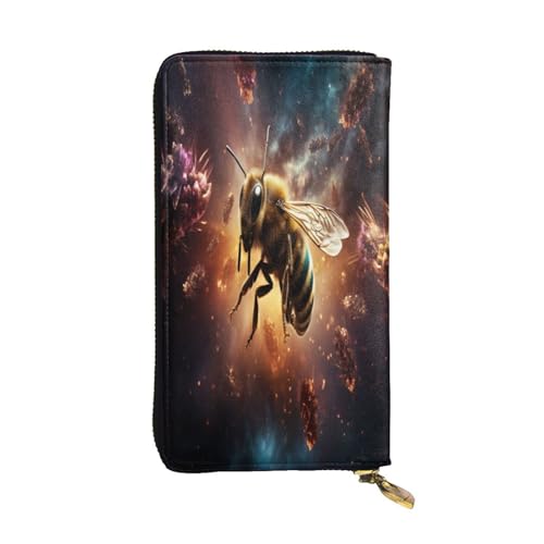 OIBNKCN Geheimnisvolle und böse Bienen, Premium-Ledergeldbörse mit Metall-Reißverschluss, mehrere Kartenfächer, Geldfächer, ideales Geschenk für Sie oder Ihn von OIBNKCN