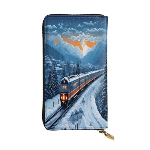 OIBNKCN Geldbörse aus hochwertigem Leder mit Metallreißverschluss, mehrere Kartenfächer, Bargeldfächer, ideales Geschenk für Sie oder Ihn von OIBNKCN