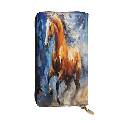 OIBNKCN Geldbörse aus hochwertigem Leder mit Metallreißverschluss, mehrere Kartenfächer, Bargeldfächer, ideales Geschenk für Sie oder Ihn von OIBNKCN