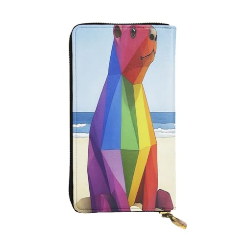 OIBNKCN Geldbörse aus hochwertigem Leder mit Metallreißverschluss, mehrere Kartenfächer, Bargeldfächer, ideales Geschenk für Sie oder Ihn von OIBNKCN