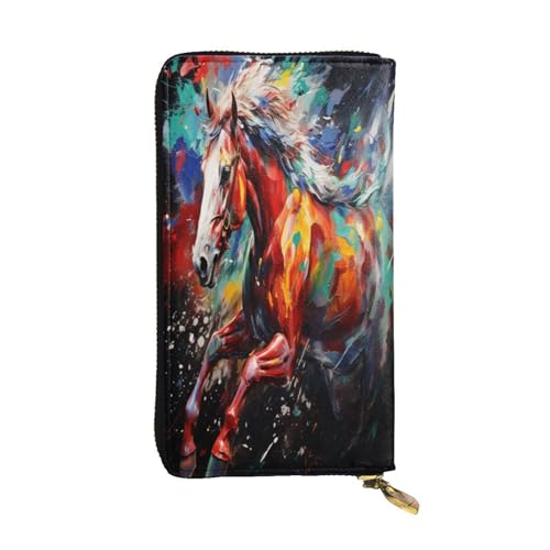 OIBNKCN Geldbörse aus hochwertigem Leder mit Metallreißverschluss, mehrere Kartenfächer, Geldfächer, ideales Geschenk für Sie oder Ihn von OIBNKCN