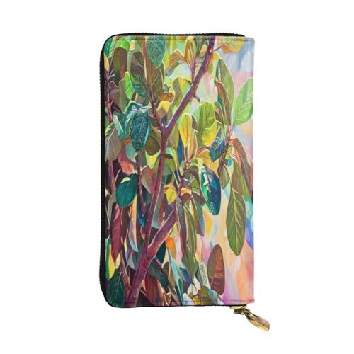 OIBNKCN Glänzende Premium-Ledergeldbörse mit Metall-Reißverschluss, mehrere Kartenfächer und Bargeldfächer, ideales Geschenk für Sie oder Ihn von OIBNKCN