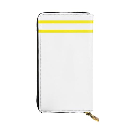 OIBNKCN Grid5 Premium-Ledergeldbörse mit Metall-Reißverschluss, mehrere Kartenfächer, Geldfächer, ideales Geschenk für Sie oder Ihn, Schwarz / Weiß von OIBNKCN