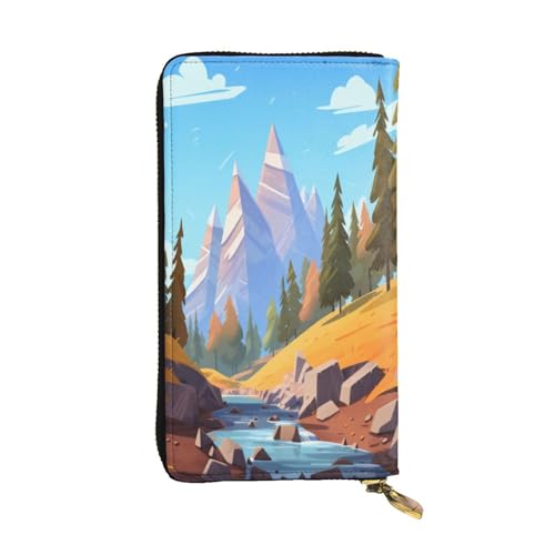 OIBNKCN Hochwertige Geldbörse aus Leder mit Metallreißverschluss, mehrere Kartenfächer, Bargeldfächer, ideales Geschenk für Sie oder Ihn von OIBNKCN