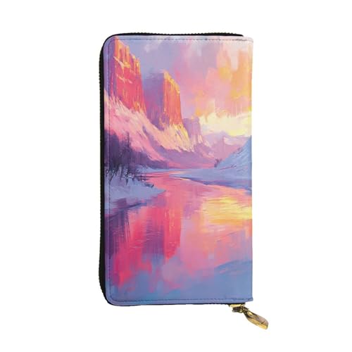 OIBNKCN Hochwertige Geldbörse aus Leder mit Metallreißverschluss, mehrere Kartenfächer, Geldfächer, ideales Geschenk für Sie oder Ihn von OIBNKCN