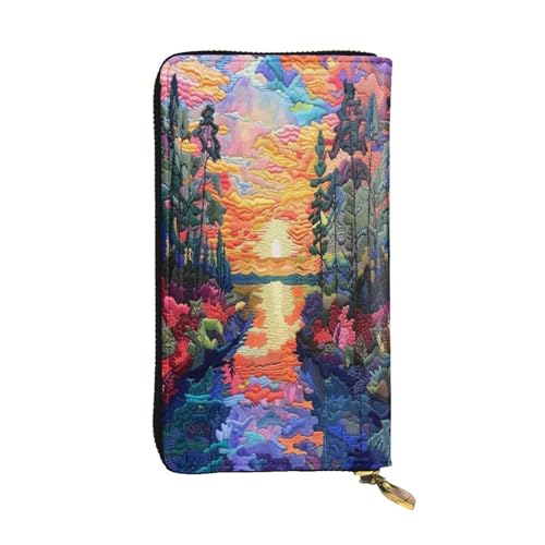 OIBNKCN Hochwertige Geldbörse aus Leder mit Metallreißverschluss, mehrere Kartenfächer und Bargeldfächer, ideales Geschenk für Sie oder Ihn von OIBNKCN