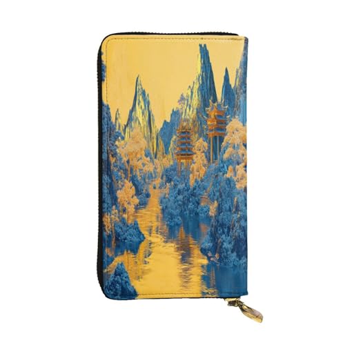 OIBNKCN Hochwertige Geldbörse aus Leder mit Metallreißverschluss, mehrere Kartenfächer und Bargeldfächer, ideales Geschenk für Sie oder Ihn von OIBNKCN