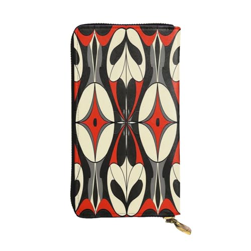 OIBNKCN Oktopus mit blauem (3) Premium-Ledergeldbörse mit Metall-Reißverschluss, mehrere Kartenfächer, Bargeldfächer, ideales Geschenk für Sie oder Ihn von OIBNKCN