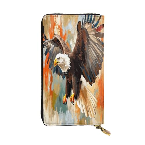 OIBNKCN Premium-Ledergeldbörse mit Metall-Reißverschluss, mehrere Kartenfächer, Geldfächer, ideales Geschenk für Sie oder Ihn von OIBNKCN