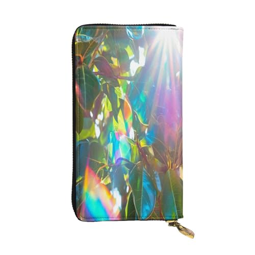 OIBNKCN Premium-Ledergeldbörse mit Metallreißverschluss, mehrere Kartenfächer, Bargeldfächer, ideales Geschenk für Sie oder Ihn von OIBNKCN