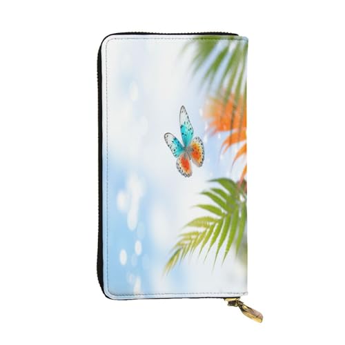 OIBNKCN Premium-Ledergeldbörse mit Metallreißverschluss, mehrere Kartenfächer, Geldfächer, ideales Geschenk für Sie oder Ihn von OIBNKCN