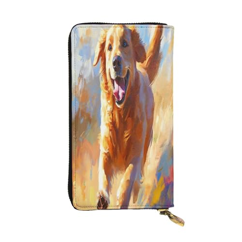 OIBNKCN Süße Geldbörse aus Leder mit goldenem Fell und Metall-Reißverschluss, mehrere Kartenfächer, Geldfächer, ideales Geschenk für Sie oder Ihn von OIBNKCN