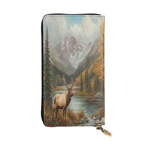 OIBNKCN The Little Deer Premium-Ledergeldbörse mit Metall-Reißverschluss, mehrere Kartenfächer, Bargeldfächer, ideales Geschenk für Sie oder Ihn von OIBNKCN