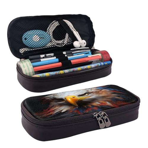 OIBNKCN The awe inspiring eagle Aesthetic Pencil Case Premium PU Leather, Multi Functional Storage for Pens, Pencils, and Small Accessories OIBNKCN The awe inspiring eagle Aesthetic Pencil Case Premium PU Leather, Multi Functional Storage for Pens, Pencils, and Small Accessories von OIBNKCN