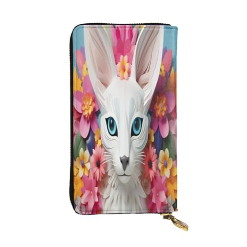 OIBNKCN serious little cat Premium-Ledergeldbörse mit Metall-Reißverschluss, mehrere Kartenfächer, Bargeldfächer, ideales Geschenk für Sie oder Ihn von OIBNKCN