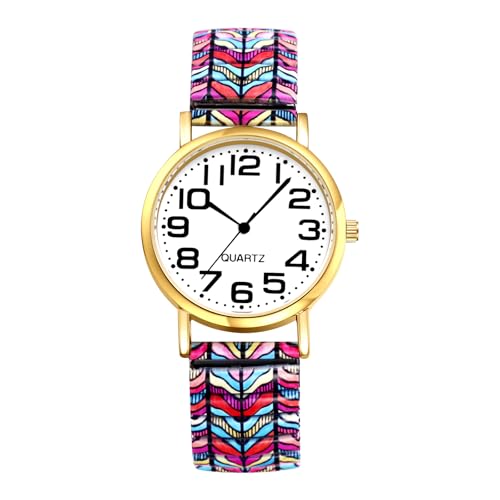 OIDEA Damen Armbanduhr Boho Elastisch: Bunt Blumen Hippie Edelstahl Band Quarzwerk mit Arabischer Ziffernblatt Analog leicht zu lesen Geschenk für Frauen Freundin Mutter OIDEA Damen Armbanduhr Boho Elastisch: Bunt Blumen Hippie Edelstahl Band Quarzwerk mit Arabischer Ziffernblatt Analog leicht zu lesen Geschenk für Frauen Freundin Mutter von OIDEA