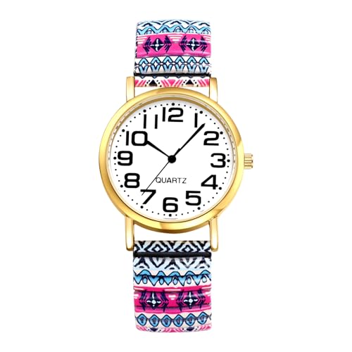 OIDEA Damen Armbanduhr Boho Elastisch: Lila Blumen Hippie Edelstahl Band Quarzwerk mit Arabischer Ziffernblatt Analog leicht zu lesen Geschenk für Frauen Freundin Mutter OIDEA Damen Armbanduhr Boho Elastisch: Lila Blumen Hippie Edelstahl Band Quarzwerk mit Arabischer Ziffernblatt Analog leicht zu lesen Geschenk für Frauen Freundin Mutter von OIDEA