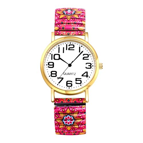 OIDEA Damen Armbanduhr Boho Elastisch: Rot Sonnenblumen Hippie Edelstahl Band Quarzwerk mit Arabischer Ziffernblatt Analog leicht zu lesen Geschenk für Frauen Freundin Mutter OIDEA Damen Armbanduhr Boho Elastisch: Rot Sonnenblumen Hippie Edelstahl Band Quarzwerk mit Arabischer Ziffernblatt Analog leicht zu lesen Geschenk für Frauen Freundin Mutter von OIDEA