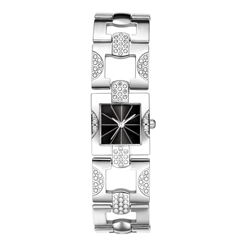 OIDEA Damen Armbanduhr Quadratisch mit Strass: Sileber Quarz Analog Damenuhr mit Strichskala Schwarzem Zifferblatt Minimal Schmales Band Geschenk für Frauen Mutter Freundin OIDEA Damen Armbanduhr Quadratisch mit Strass: Sileber Quarz Analog Damenuhr mit Strichskala Schwarzem Zifferblatt Minimal Schmales Band Geschenk für Frauen Mutter Freundin von OIDEA