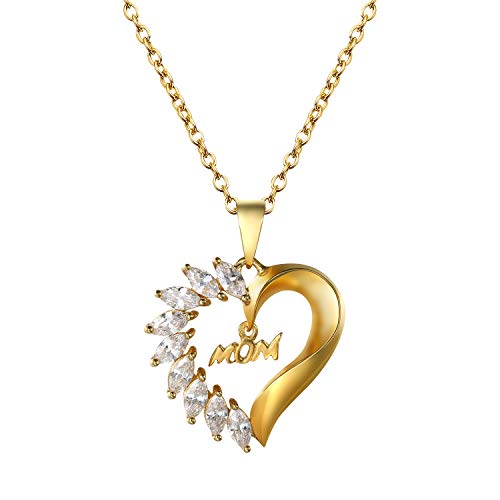 OIDEA Damen Halskette Herz 925-Silber: Kette aus Echt 925 Sterling Silber Edel Elegant Gold Kette Geschenk für Frauen Mädchen Geburtstag Frauentag Muttertag von OIDEA