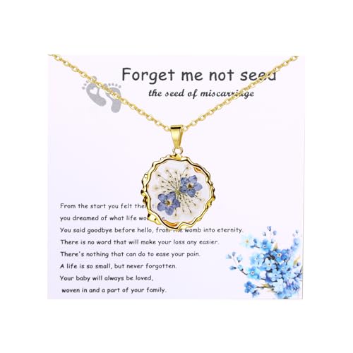 OIDEA Damen Halskette mit Blumen Anhänger: Gold Kette mit Anhänger in unregelmäßiger Form Elegant Erinnerungskette Schmuck Geschenk für Fehlgeburt (mit Karte und Box) von OIDEA