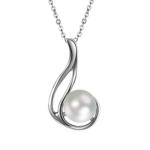 OIDEA Damen Halskette mit Perle aus Silber 925: Perlenkette Elegant Kette mit Perlen Anhänger 925 Sterling Silber Damen Halsschmuck Süßwasserperle Schmuck Geschenk für Frauen Mädchen OIDEA Damen Halskette mit Perle aus Silber 925: Perlenkette Elegant Kette mit Perlen Anhänger 925 Sterling Silber Damen Halsschmuck Süßwasserperle Schmuck Geschenk für Frauen Mädchen von OIDEA