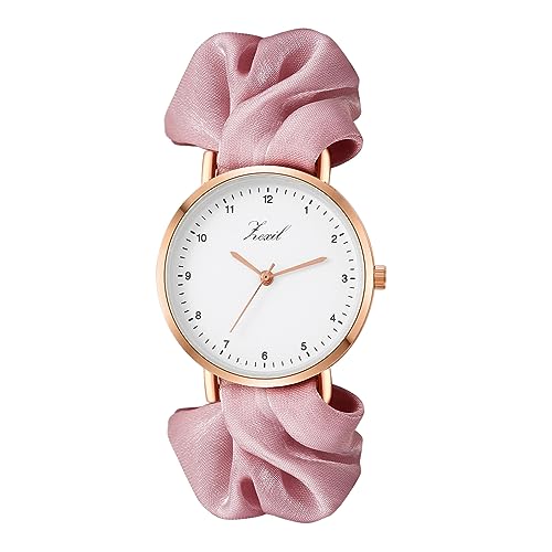 OIDEA Damen Uhren elastisch Haarband: Leicht Lila eifache Armbanduhr Analog Quarz mit Haargummi Elastisch Armband Geschenk für Frauen Mädchen von OIDEA