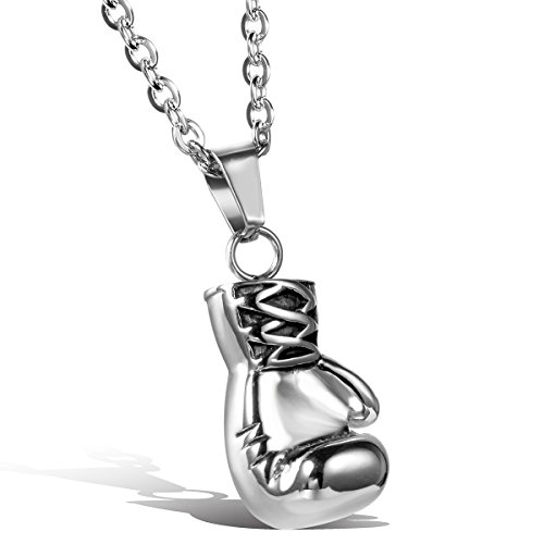 OIDEA Herren Halskette mit Boxhandschuh Edelstahl: Silber Herrschsüchtige Boxandschuhe Anhänger Punk Rock Box Kette Handschuhe mit O Kette Geschenk für Männer Junge OIDEA Herren Halskette mit Boxhandschuh Edelstahl: Silber Herrschsüchtige Boxandschuhe Anhänger Punk Rock Box Kette Handschuhe mit O Kette Geschenk für Männer Junge von OIDEA